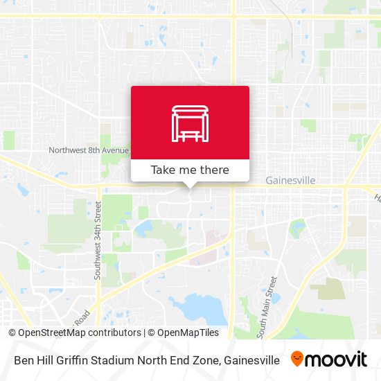 Mapa de Ben Hill Griffin Stadium North End Zone