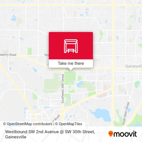 Mapa de Westbound SW 2nd Avenue @ SW 30th Street