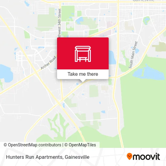 Hunters Run Apartments map