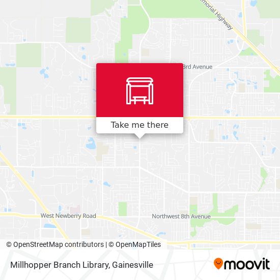 Millhopper Branch Library map