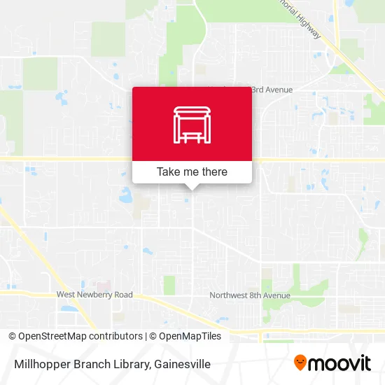 Mapa de Millhopper Branch Library
