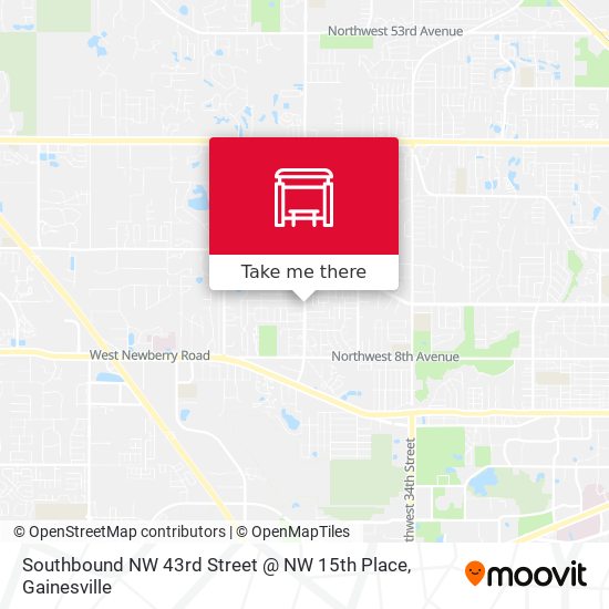 Southbound NW 43rd Street @ NW 15th Place map