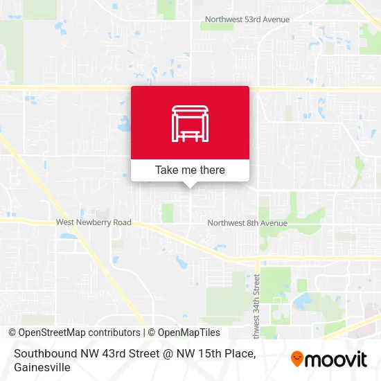 Mapa de Southbound NW 43rd Street @ NW 15th Place