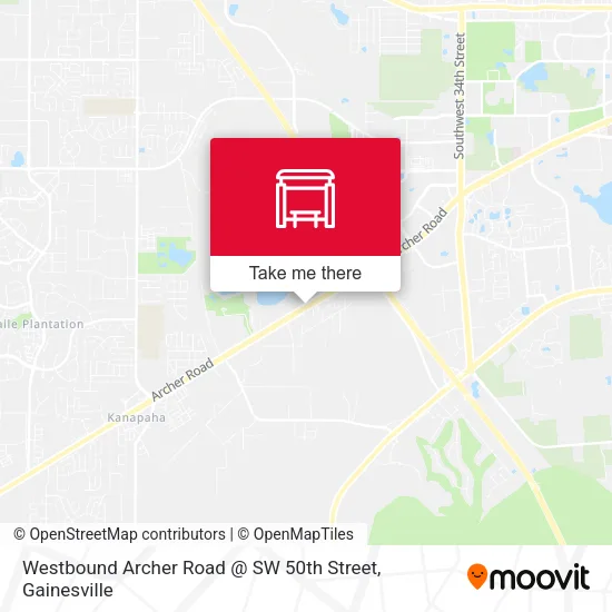 Mapa de Westbound Archer Road @ SW 50th Street
