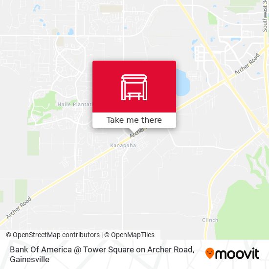 Bank Of America @ Tower Square on Archer Road map