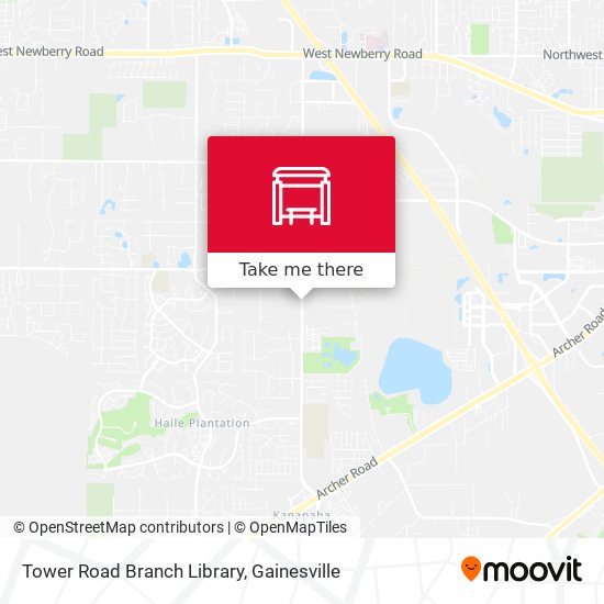 Tower Road Branch Library map