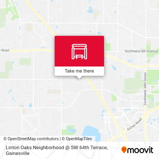 Mapa de Linton Oaks Neighborhood @ SW 64th Terrace