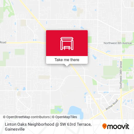 Linton Oaks Neighborhood @ SW 63rd Terrace map