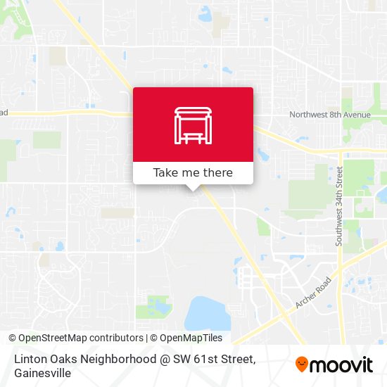 Linton Oaks Neighborhood @ SW 61st Street map