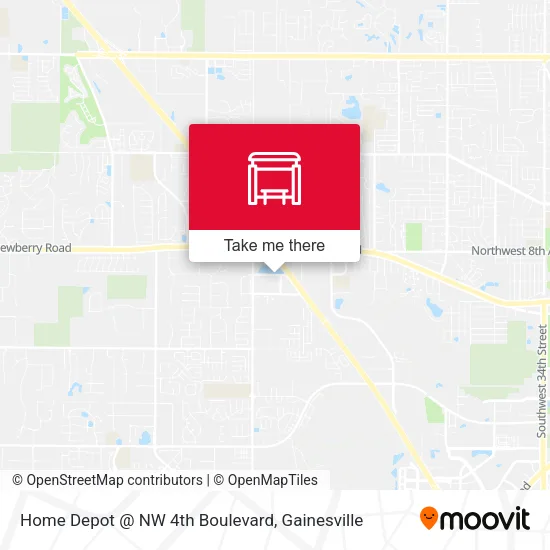 Mapa de Home Depot @ NW 4th Boulevard