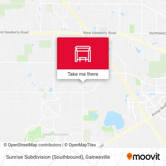 Sunrise Subdivision (Southbound) map