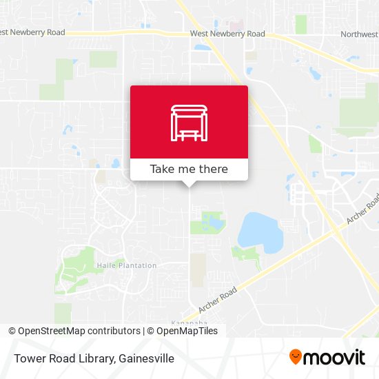 Tower Road Library map