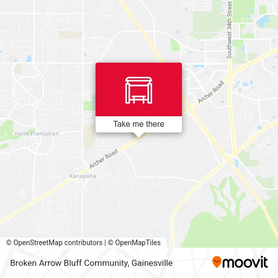 Mapa de Broken Arrow Bluff Community
