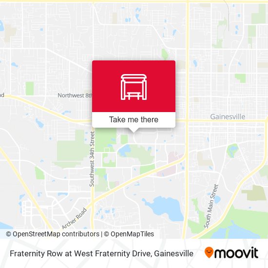 Fraternity Row at West Fraternity Drive map