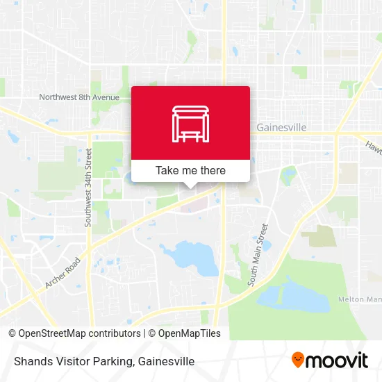 Mapa de Shands Visitor Parking