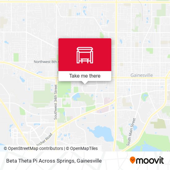 Beta Theta Pi Across Springs map