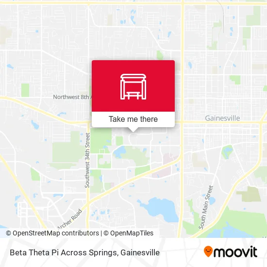 Mapa de Beta Theta Pi Across Springs
