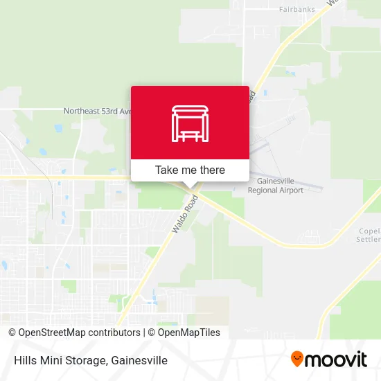 Mapa de Hills Mini Storage