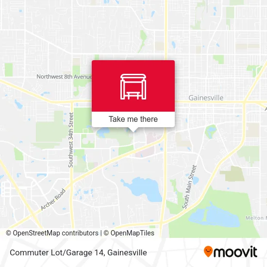 Mapa de Commuter Lot/Garage 14