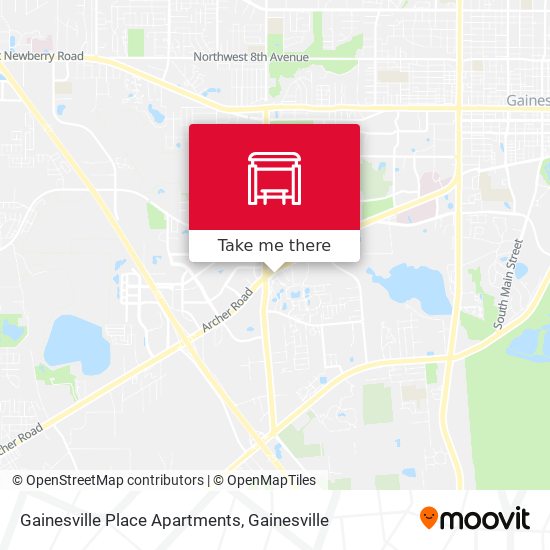 Mapa de Gainesville Place Apartments