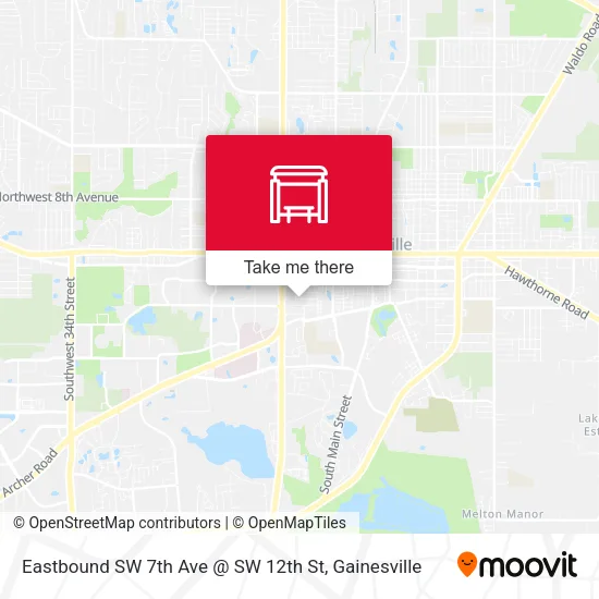 Mapa de Eastbound SW 7th Ave @ SW 12th St