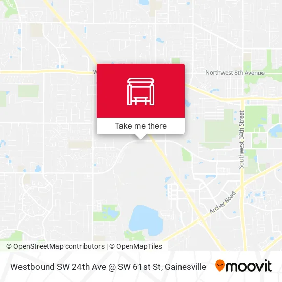 Mapa de Westbound SW 24th Ave @ SW 61st St