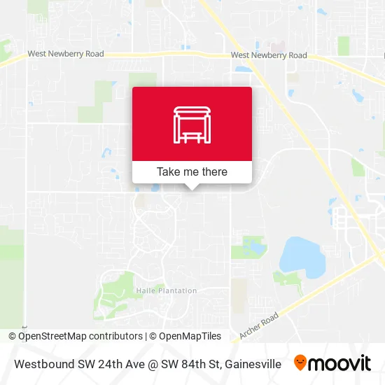 Mapa de Westbound SW 24th Ave @ SW 84th St