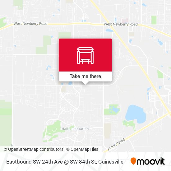 Eastbound SW 24th Ave @ SW 84th St map