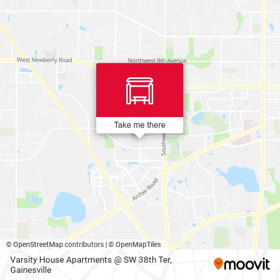 Mapa de Varsity House Apartments @ SW 38th Ter