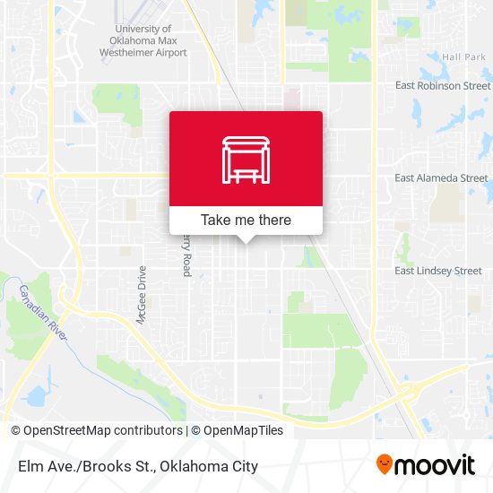 Elm Ave./Brooks St. map