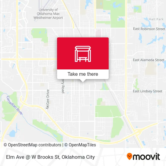 Elm Ave @ W Brooks St map