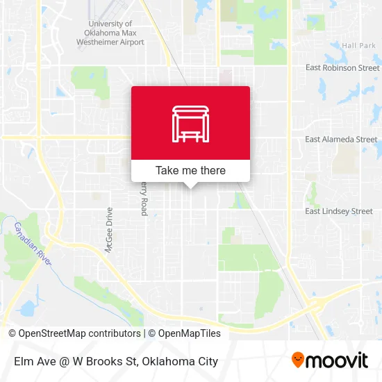 Elm Ave @ W Brooks St map