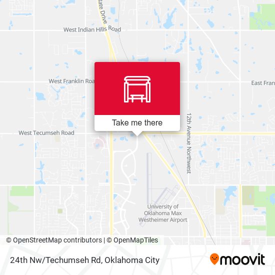 24th Nw/Techumseh Rd map