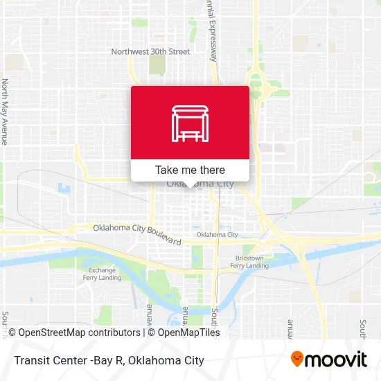 Transit Center -Bay R map