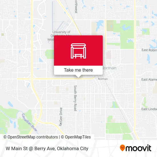 W Main St @ Berry Ave map