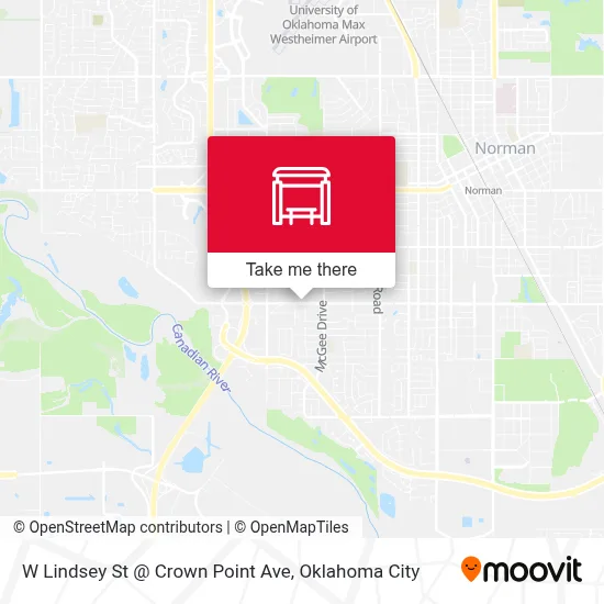 W Lindsey St @ Crown Point Ave map