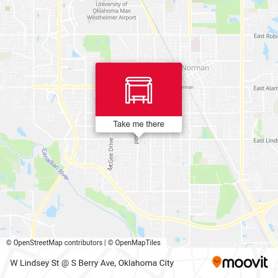 W Lindsey St @ S Berry Ave map