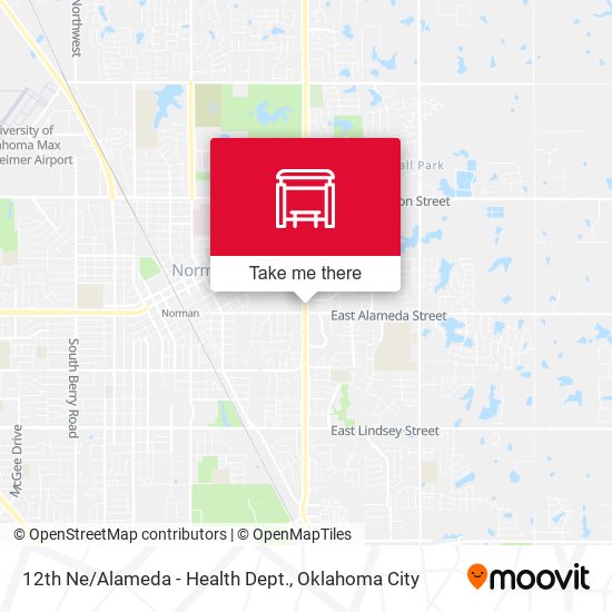12th Ne/Alameda - Health Dept. map