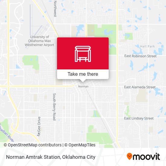 Norman Amtrak Station map