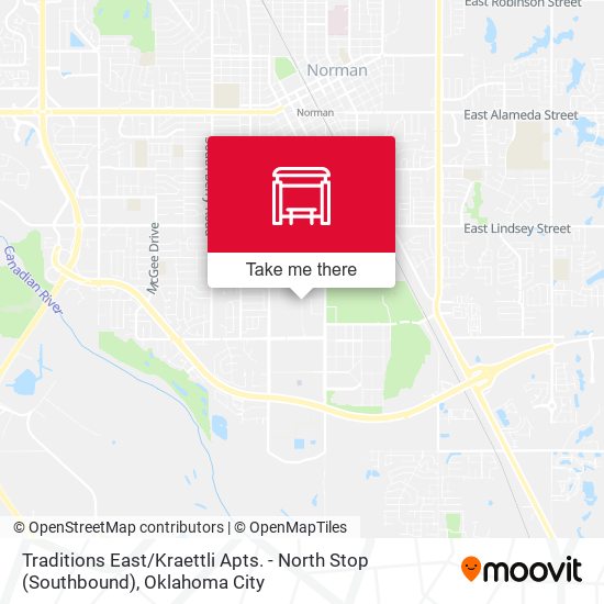 Traditions East / Kraettli Apts. - North Stop (Southbound) map