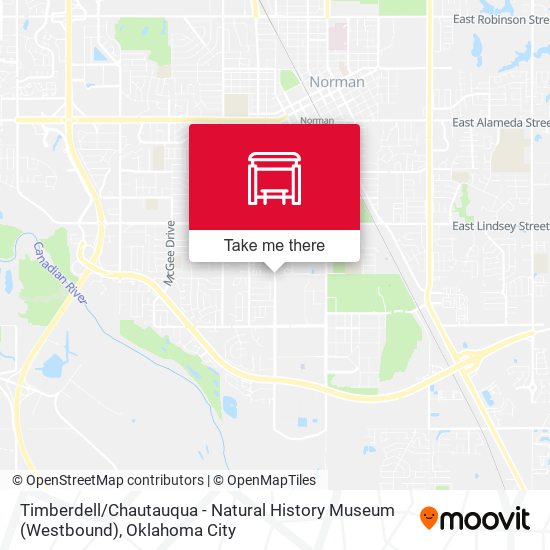 Timberdell / Chautauqua - Natural History Museum (Westbound) map