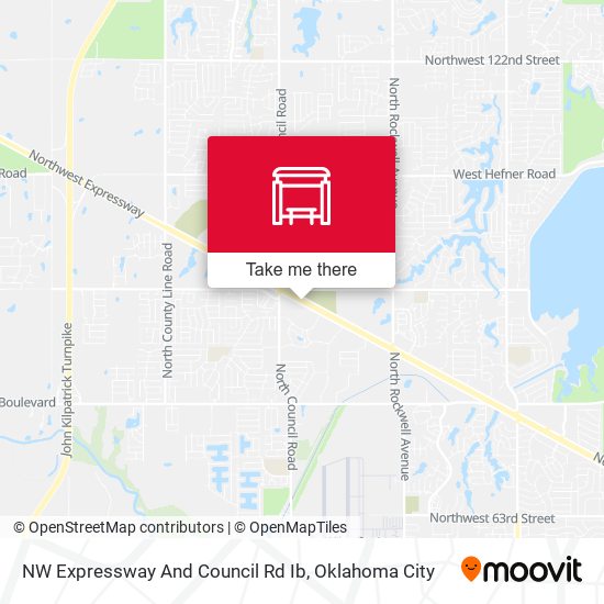 NW Expressway And Council Rd Ib map