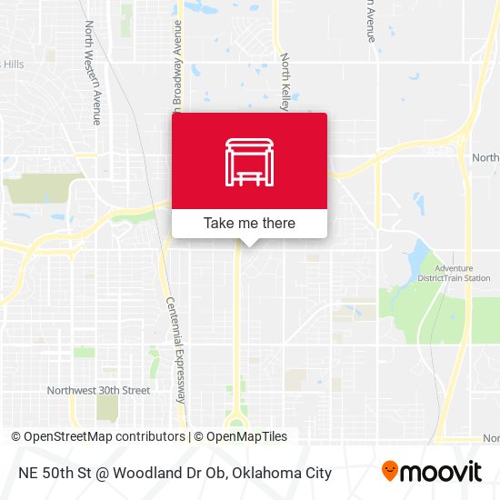 NE 50th St @ Woodland Dr Ob map