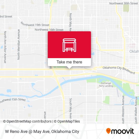 W Reno Ave @ May Ave map