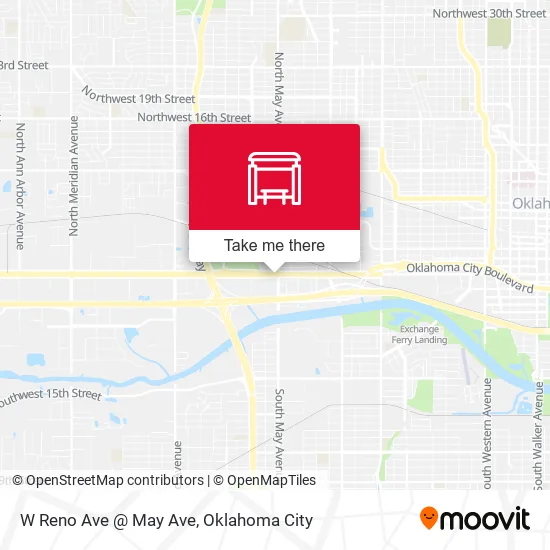 Mapa de W Reno Ave @ May Ave