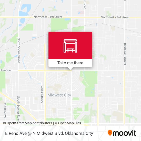 E Reno Ave @ N Midwest Blvd map