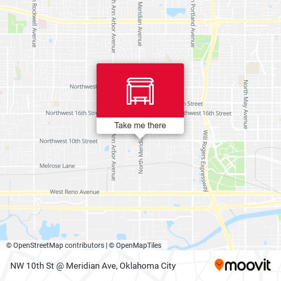 NW 10th St @ Meridian Ave map
