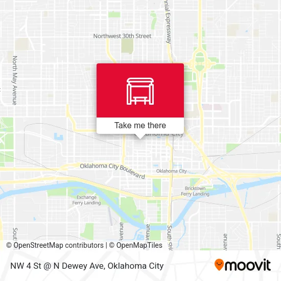 Mapa de NW 4th St @ N Dewey Ave