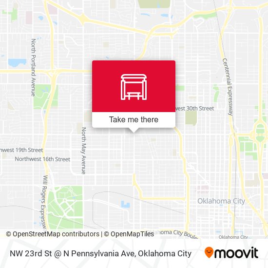 Mapa de NW 23rd St @ N Pennsylvania Ave