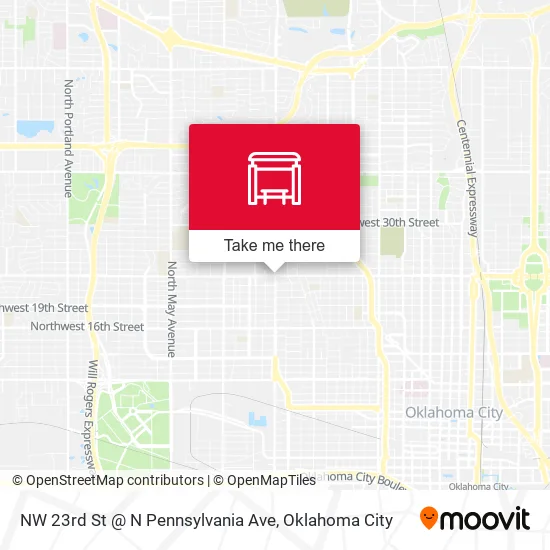 Mapa de NW 23rd St @ N Pennsylvania Ave